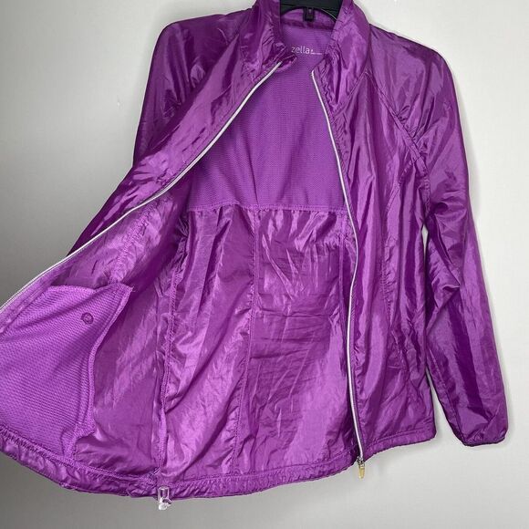 ZELLA Jacket Womens Small S Full-Zip Lightweight Athletic Purple Vented Running - Picture 5 of 12